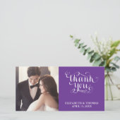 ELEGANTE HANDGESCHREVEN SCRIPT FOTO DANKKAART BEDANKKAART (Staand voorkant)