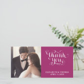ELEGANTE HANDGESCHREVEN SCRIPT FOTO DANKKAART BEDANKKAART (Staand voorkant)