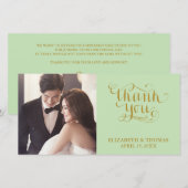 ELEGANTE HANDGESCHREVEN SCRIPT FOTO DANKKAART BEDANKKAART (Voorkant / Achterkant)