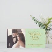 ELEGANTE HANDGESCHREVEN SCRIPT FOTO DANKKAART BEDANKKAART (Staand voorkant)