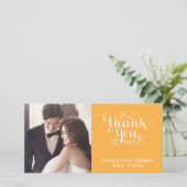 ELEGANTE HANDGESCHREVEN SCRIPT FOTO DANKKAART BEDANKKAART (Staand voorkant)