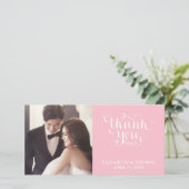ELEGANTE HANDGESCHREVEN SCRIPT FOTO DANKKAART BEDANKKAART (Staand voorkant)