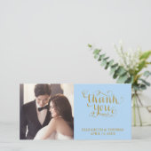 ELEGANTE HANDGESCHREVEN SCRIPT FOTO DANKKAART BEDANKKAART (Staand voorkant)