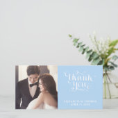 ELEGANTE HANDGESCHREVEN SCRIPT FOTO DANKKAART BEDANKKAART (Staand voorkant)