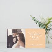 ELEGANTE HANDGESCHREVEN SCRIPT FOTO DANKKAART BEDANKKAART (Staand voorkant)