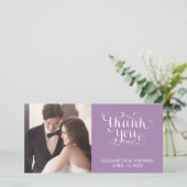 ELEGANTE HANDGESCHREVEN SCRIPT FOTO DANKKAART BEDANKKAART (Staand voorkant)