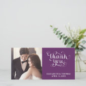 ELEGANTE HANDGESCHREVEN SCRIPT FOTO DANKKAART BEDANKKAART (Staand voorkant)