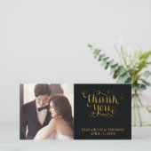 ELEGANTE HANDGESCHREVEN SCRIPT FOTO DANKKAART BEDANKKAART (Staand voorkant)