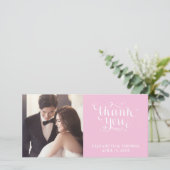 ELEGANTE HANDGESCHREVEN SCRIPT FOTO DANKKAART BEDANKKAART (Staand voorkant)
