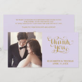 ELEGANTE HANDGESCHREVEN SCRIPT FOTO DANKKAART BEDANKKAART (Voorkant / Achterkant)