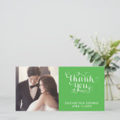 ELEGANTE HANDGESCHREVEN SCRIPT FOTO DANKKAART BEDANKKAART (Staand voorkant)
