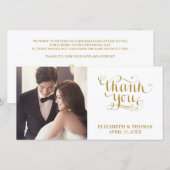 ELEGANTE HANDGESCHREVEN SCRIPT FOTO DANKKAART BEDANKKAART (Voorkant / Achterkant)