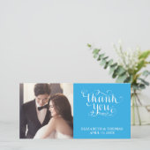 ELEGANTE HANDGESCHREVEN SCRIPT FOTO DANKKAART BEDANKKAART (Staand voorkant)