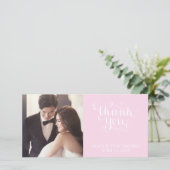ELEGANTE HANDGESCHREVEN SCRIPT FOTO DANKKAART BEDANKKAART (Staand voorkant)