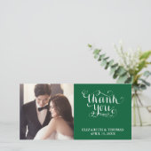 ELEGANTE HANDGESCHREVEN SCRIPT FOTO DANKKAART BEDANKKAART (Staand voorkant)