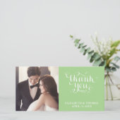 ELEGANTE HANDGESCHREVEN SCRIPT FOTO DANKKAART BEDANKKAART (Staand voorkant)