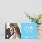 ELEGANTE HANDGESCHREVEN SCRIPT FOTO DANKKAART BEDANKKAART (Staand voorkant)