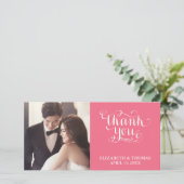 ELEGANTE HANDGESCHREVEN SCRIPT FOTO DANKKAART BEDANKKAART (Staand voorkant)