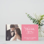 ELEGANTE HANDGESCHREVEN SCRIPT FOTO DANKKAART BEDANKKAART (Staand voorkant)