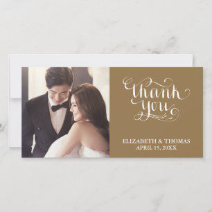 ELEGANTE HANDGESCHREVEN SCRIPT FOTO DANKKAART BEDANKKAART