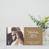 ELEGANTE HANDGESCHREVEN SCRIPT FOTO DANKKAART BEDANKKAART (Staand voorkant)