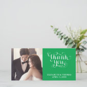 ELEGANTE HANDGESCHREVEN SCRIPT FOTO DANKKAART BEDANKKAART (Staand voorkant)