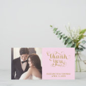 ELEGANTE HANDGESCHREVEN SCRIPT FOTO DANKKAART BEDANKKAART (Staand voorkant)