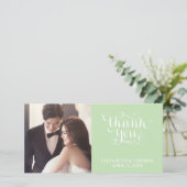 ELEGANTE HANDGESCHREVEN SCRIPT FOTO DANKKAART BEDANKKAART (Staand voorkant)