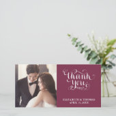 ELEGANTE HANDGESCHREVEN SCRIPT FOTO DANKKAART BEDANKKAART (Staand voorkant)