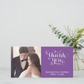 ELEGANTE HANDGESCHREVEN SCRIPT FOTO DANKKAART BEDANKKAART (Staand voorkant)