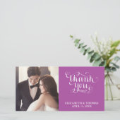 ELEGANTE HANDGESCHREVEN SCRIPT FOTO DANKKAART BEDANKKAART (Staand voorkant)