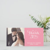 ELEGANTE HANDGESCHREVEN SCRIPT FOTO DANKKAART BEDANKKAART (Staand voorkant)