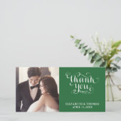 ELEGANTE HANDGESCHREVEN SCRIPT FOTO DANKKAART BEDANKKAART (Staand voorkant)