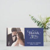 ELEGANTE HANDGESCHREVEN SCRIPT FOTO DANKKAART BEDANKKAART (Staand voorkant)