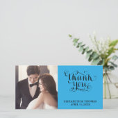 ELEGANTE HANDGESCHREVEN SCRIPT FOTO DANKKAART BEDANKKAART (Staand voorkant)