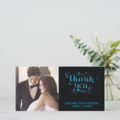 ELEGANTE HANDGESCHREVEN SCRIPT FOTO DANKKAART BEDANKKAART (Staand voorkant)