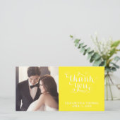 ELEGANTE HANDGESCHREVEN SCRIPT FOTO DANKKAART BEDANKKAART (Staand voorkant)