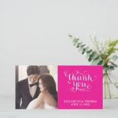 ELEGANTE HANDGESCHREVEN SCRIPT FOTO DANKKAART BEDANKKAART (Staand voorkant)