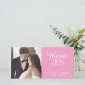 ELEGANTE HANDGESCHREVEN SCRIPT FOTO DANKKAART BEDANKKAART (Staand voorkant)