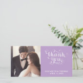 ELEGANTE HANDGESCHREVEN SCRIPT FOTO DANKKAART BEDANKKAART (Staand voorkant)