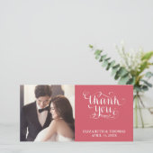ELEGANTE HANDGESCHREVEN SCRIPT FOTO DANKKAART BEDANKKAART (Staand voorkant)