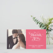 ELEGANTE HANDGESCHREVEN SCRIPT FOTO DANKKAART BEDANKKAART (Staand voorkant)