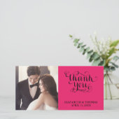 ELEGANTE HANDGESCHREVEN SCRIPT FOTO DANKKAART BEDANKKAART (Staand voorkant)