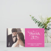 ELEGANTE HANDGESCHREVEN SCRIPT FOTO DANKKAART BEDANKKAART (Staand voorkant)