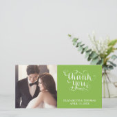 ELEGANTE HANDGESCHREVEN SCRIPT FOTO DANKKAART BEDANKKAART (Staand voorkant)