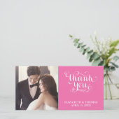 ELEGANTE HANDGESCHREVEN SCRIPT FOTO DANKKAART BEDANKKAART (Staand voorkant)