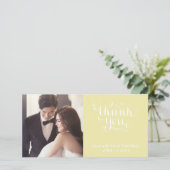 ELEGANTE HANDGESCHREVEN SCRIPT FOTO DANKKAART BEDANKKAART (Staand voorkant)