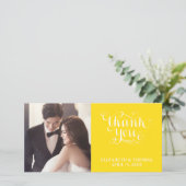 ELEGANTE HANDGESCHREVEN SCRIPT FOTO DANKKAART BEDANKKAART (Staand voorkant)