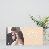 ELEGANTE HANDGESCHREVEN SCRIPT FOTO DANKKAART BEDANKKAART (Staand voorkant)