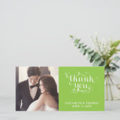 ELEGANTE HANDGESCHREVEN SCRIPT FOTO DANKKAART BEDANKKAART (Staand voorkant)